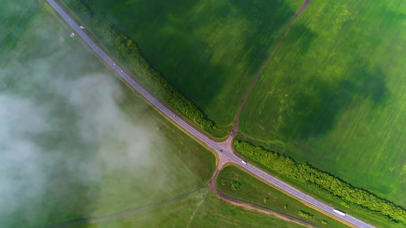 Highway, Top View From Height