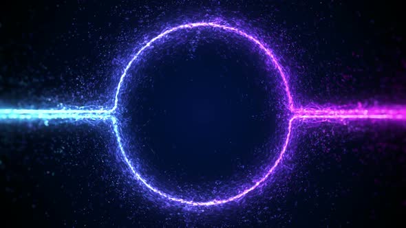 Lights Particle Tech Circle Background