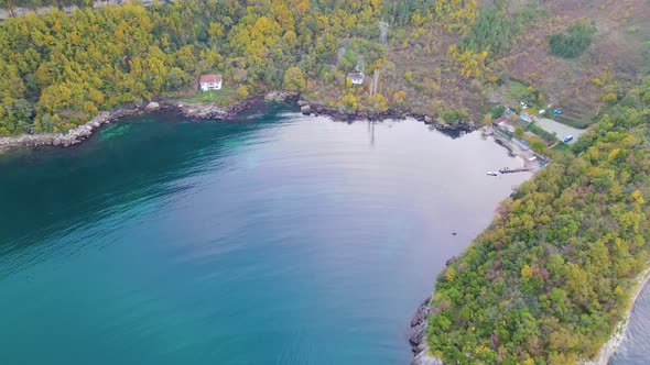 Gideros bay on the black sea, Kastamonu, Cide-Gideros, beautiful sea bay in autumn alt