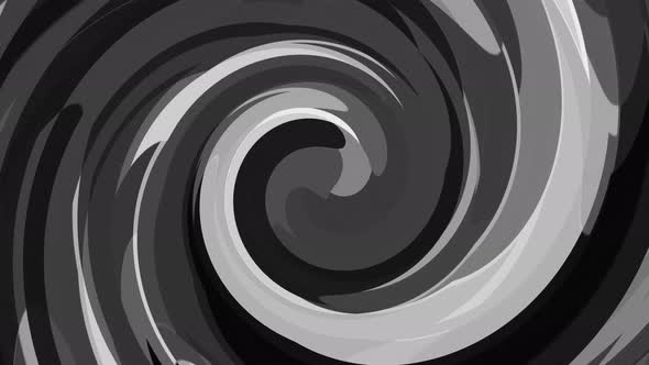 Black White Color Shape Twirl Motion Animated Background alt