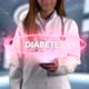 Female Doctor Hologram Word Illness Diabetes - VideoHive Item for Sale
