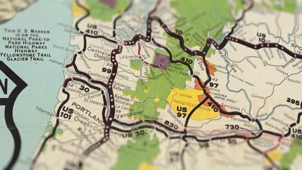 USA Old Road Paper Map Slider Shot alt