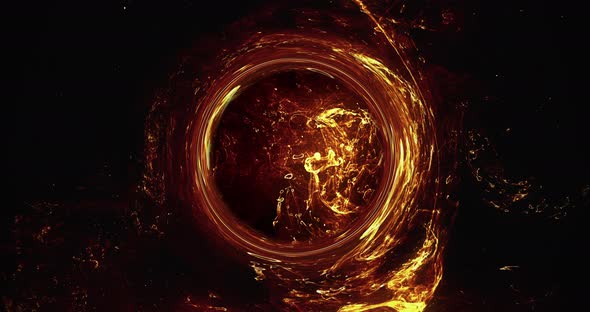 Ink Water Explosion Orange Fire Flames alt