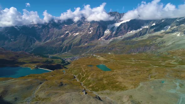 Aerial View of Mountains Near Matterhorn