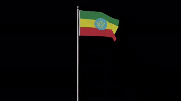 Ethiopia Flag Pole Loops With Alpha alt