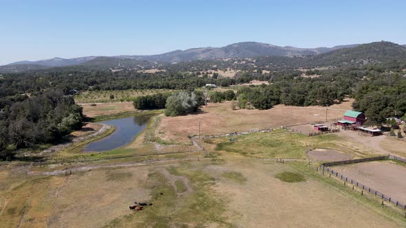 Aerial View of Julian Land Historic Gold Mining Town Located in East of San Diego California alt
