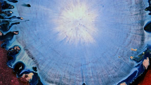 Blue Explosion Particles Flying in Different Directions alt