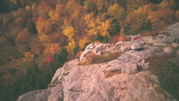 Fall colours in Franconia Notch State Park