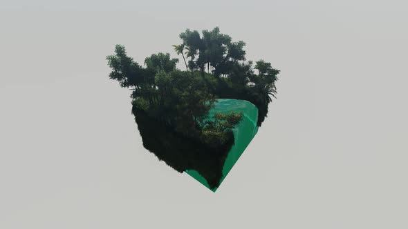 Isometric house in the middle of the wilderness during the day alt