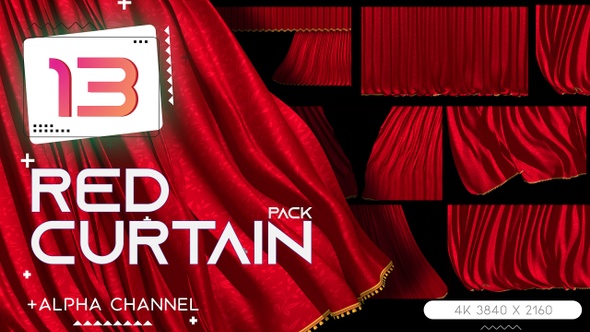 Stage Red Curtain Pack - Theater Drapes