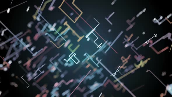 Angular Lines And Bokeh Orbiting Seamless Loop 2 alt