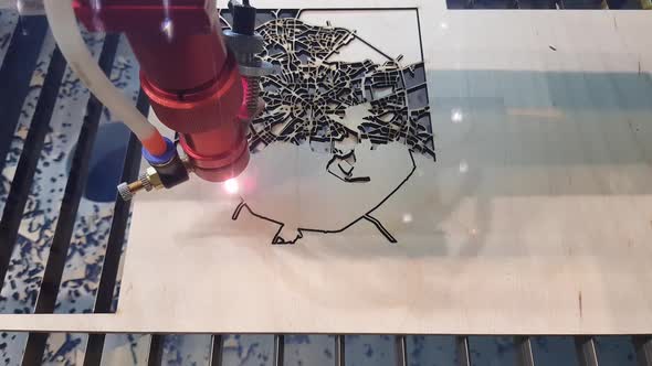 CNC Burning Laser Woodworking Wood Processing Machine alt