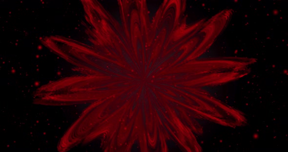 Abstract twirling dark red background with red snow animation.