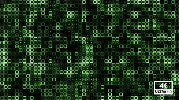 Green Digital Dots Led Display Background Animation Looped V21 alt