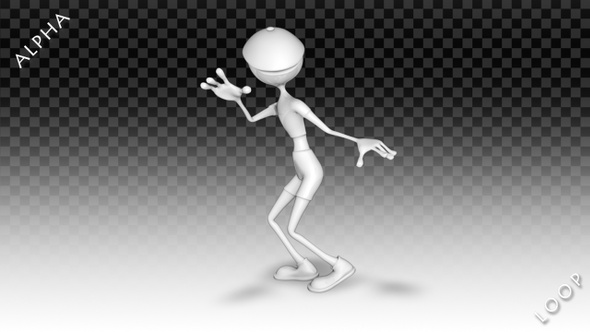 3D Man Character - Cartoon Twist Dance alt