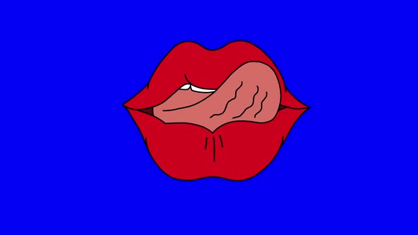 Lips Lick Animation