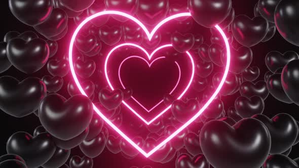 Black And Pink Valentine Background