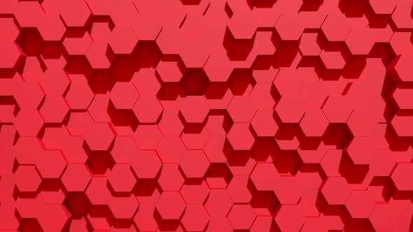 3D hexagon animation background for advertising alt
