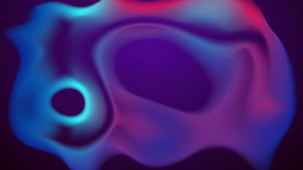 Abstract Blue And Purple Neon Liquid Shape