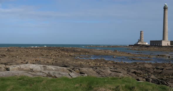 The lighthouse at Gatteville le Phare, Cap de la Hague, Cotentin peninsula, France alt