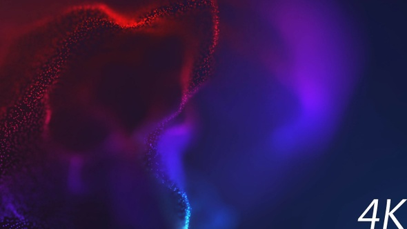 Waves of Red and Purple Particles