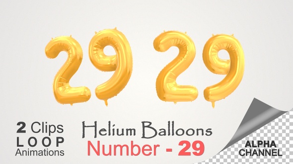Celebration Helium Balloons With Number – 29