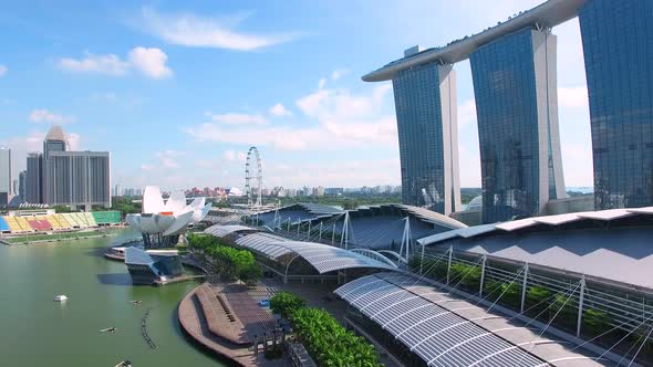 View of Marina Bay Sands Complex and Art Science Museum, Singapore