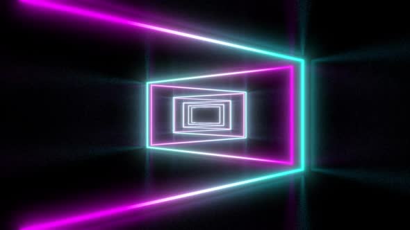 Abstract  Neon Lights Tunnel