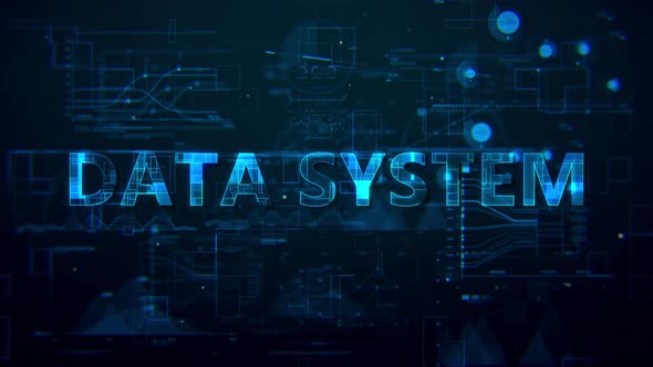 Data System Digital Data Text 4k 