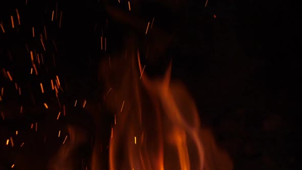 Beautiful Fire Background in slow motion