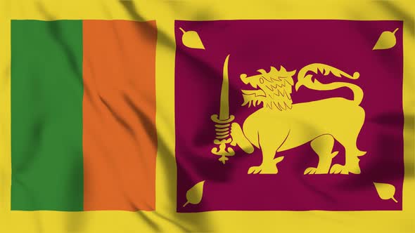 4K Sri lanka Flag - Loopable