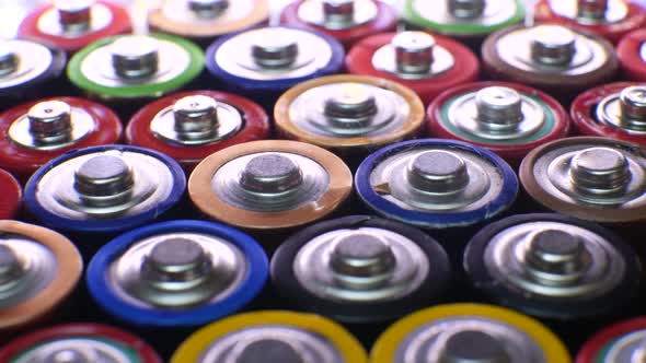 Different Types of Used Batteries in Heap