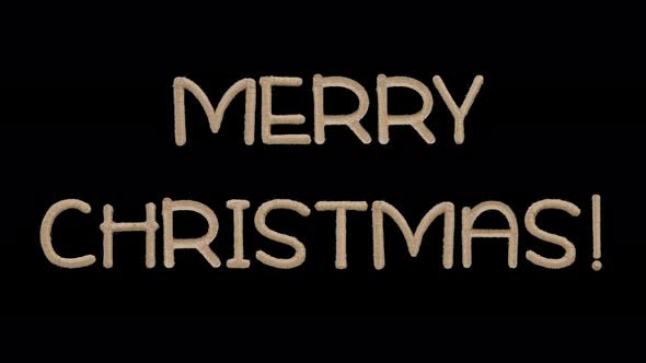 Merry Christmas Written by Handmade Letters, Alpha Channel