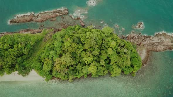 Aero View From the Green Island in the Sea of Thailand