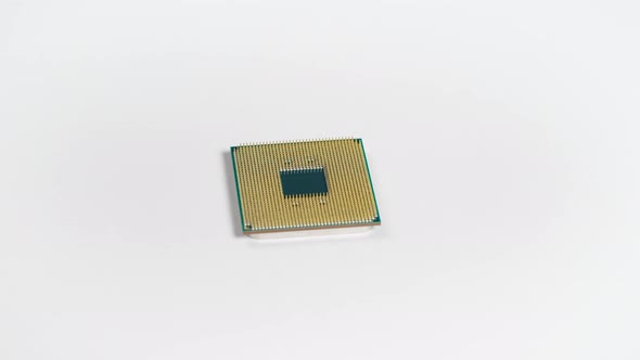 CPU. Modern High-performance Processor on a White Background. Such an Element Can Do Many alt