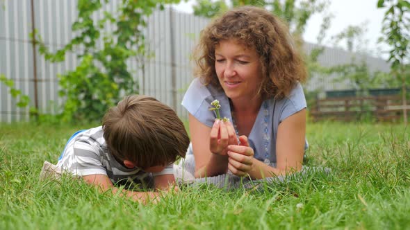 Happy parenting concept. Happy family. Summer holidays. Gentle touch of baby. Happy childhood. alt