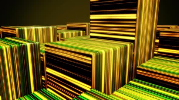 Colorful cubes neon light background alt