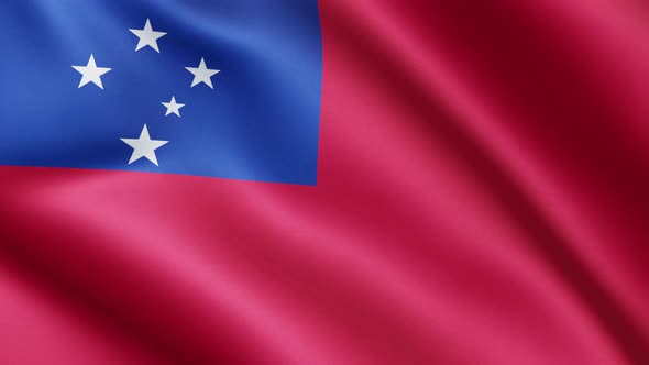 Samoan flag | Flag of Samoa | UHD | 60fps alt