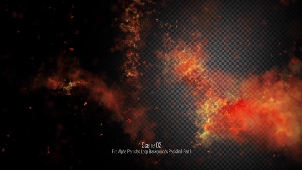 Fire Alpha Particles Loop Backgrounds Pack 3in1 Part01