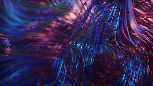 Live Curls Underwater Like Fur Multicolored Threads or Hair alt