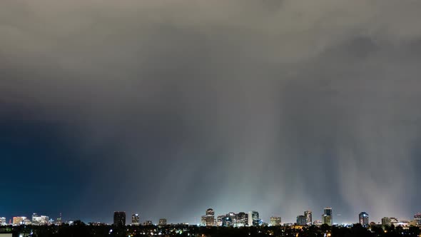 Rainstorm over Phoenix, Arizona skyline
