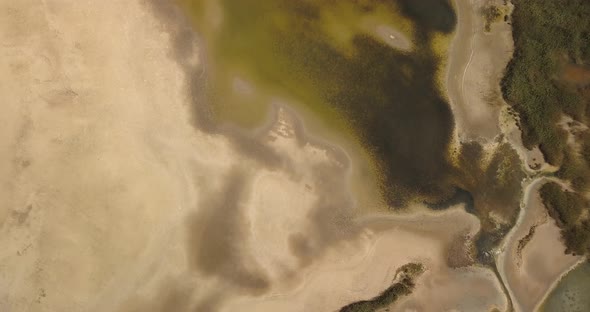 Aerial View of Tuzly Estuary National Nature Park Near By Black Sea Coast Ukraine alt