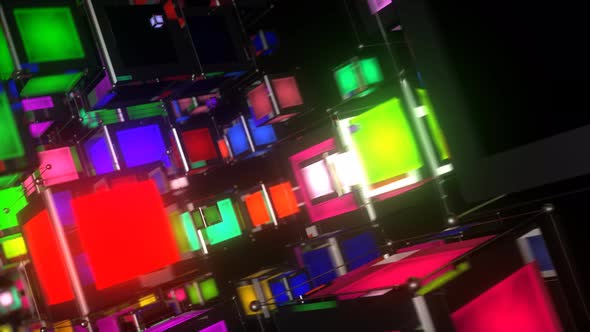 Seamless Animation of the Colorful Cubes VJ Loop