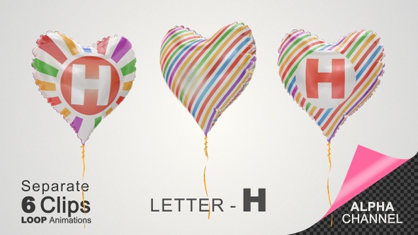 Balloons with Letter - H