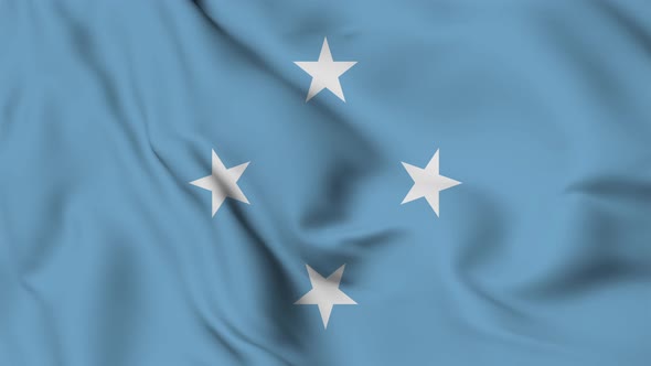 Micronesian flag seamless waving