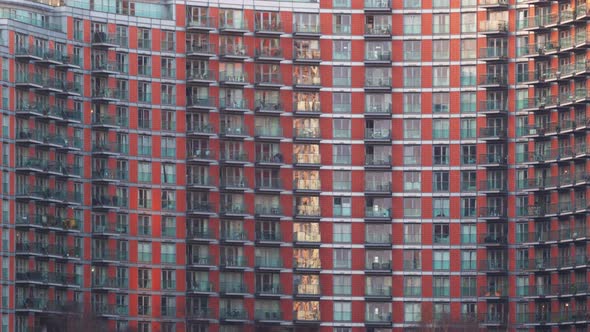 Timelapse of a modern apartment block