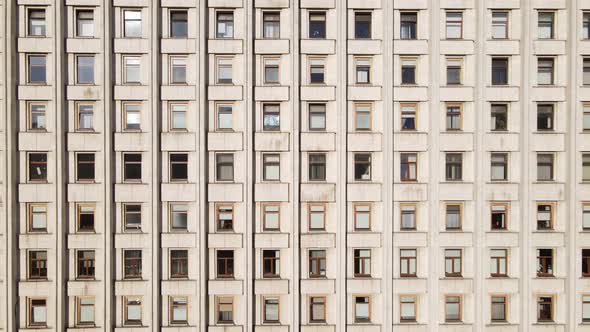 Many Windows of a Building Built in the Style of the Former USSR alt