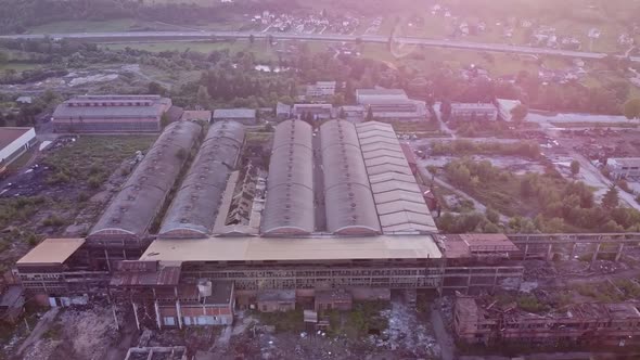 Abandoned Factory Aerial View V1 alt