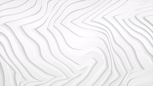 Abstract White 3d Paper Refracted Liquid Waves alt