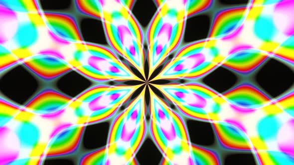 Rainbow Abstraction Kaleidoscope VJ Loop 02 alt